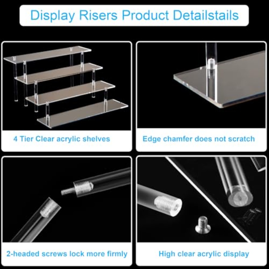 4-poziomowy akrylowy stojak na – Display Risers Set recenzja i cena